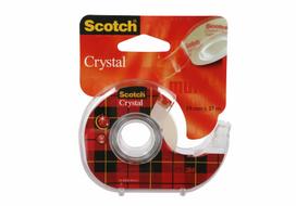 3M Scotch Crystal Clear juosta su rankiniu dozatoriumi, 19 mm x 15 m, permatoma, lengva ir tyli, 1 ritinys 6-1915D