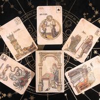 Silson Lenormand spalvotas 36 kortų taro kaladė Oracle kortų žaidimas stalo žaidimas Būrimas brown