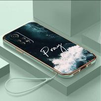 Prabangus padengtas TPU telefono dėklas su dirželiu, skirtas Xiaomi Poco F4 F5 M4 M5 X3 X4 X5 13T Redmi Note 10S 11S 13C A40 Biblijos eilėraštis Jėzus Kristus krikščioniškas menas Redmi K60 ULTRA white