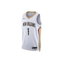 Nike NBA logotipo spaudos V formos iškirptės krepšinio liemenė Pelicans Zion Williamson Nr. 1 Fanų Edition 22-23 Sezono Riboto Leidimo Unisex Viršutiniai Drabužiai Balti DN2086-100 XXL white