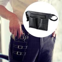 Barber PU Leather Waist Pouch, Hairdresser Fanny Pack, Hair Salon Scissor Storage Bag for juoda