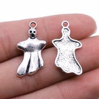 Charms Wizard Magic Halloween Day Pendants Vintage Jewelry Supplies QC138 A56-4pcs-36x34mm white