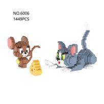 Mielas Katės Pelės Žaidimo Blokeliai Žaislai Mikro Mini Statybiniai Blokeliai Anime Figūrėlė Animacinių Filmukų Žaislai „Pasidaryk Pats“ Surinkimo Plytos Vaikų Dovanos No box gray