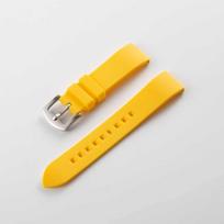 18-24mm Quick Release Silicone Watch Strap with Flat Lugs 18mm yellow