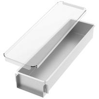 Nerūdijančio plieno/akrilo tiramisu forma su dangčiu nelipni sūrio pyrago forma stačiakampė pyrago forma nuimamas šoninis skydelis white