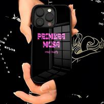 Omar Courtz PRIMERA MUSA telefono dėklas PC+TPU skirtas IPhone 15 16 17 Pro Max 13 16 11 12 14 Pro Xs Max Mini Xr X Plus dangtelis iPhone 15 black