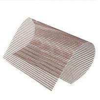 BBQ Grill Mesh Non-Stick Mat Reusable Sheet Heat Resistant Barbecue Net BBQ Grill durable Non-Stick Mesh Heat Resistant gray