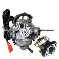 Keturračio GY6 125cc/150cc Karbiuratorius 24mm PD24J su Kolektoriumi Ø24mm Ø32±0.1 gray