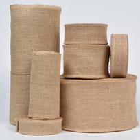 Natural Handmade Yellow Burlap Ribbon Roll for DIY Christmas Wedding Decoration and Bouquet Weaving Natural Color 2.5cm (Minimum 50m) brown