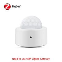 Tuya Zigbee PIR Motion Sensor Human Body Infrared Detector Home Security Alarm Movement Detection Sensor Works With Smart Life 1Pcs Zigbee white