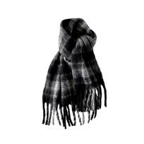 Checkered Neck Scarf Shawl Wrap with Tassels Winter Neck Accessory for Women Men Unisex Fashion Mohair Scarf Daily Wear juoda
