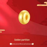Shuibei Pure Gold 999 Red String Bracelet Anklet | Ben Ming Nian Ping An Kou Gift for Men and Women Abacus Bead ~0.03g red