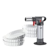 Kuchenprofi Deluxe Creme Brulee Set, 7 pcs., burner + 6 porcelain ramekins
