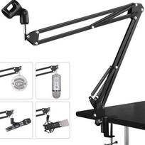Desktop Boom Arm Stand for Live Streaming and K Song Condenser Microphones Microphone Boom Arm Stand black