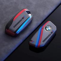 Naujas sportinio stiliaus automobilio išmaniojo rakto dėklas apvalkalas BMW Ix I4 X7 Xm X7 X6 X5 X1 IX1 X4M 2022 2023 3 mygtukų rakto dangtelis Automobilio aksesuarai gray
