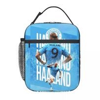 Erling Haaland Izoliuotas pietų krepšys moterims, vaikams, nešiojama maisto dėžutė, terminė pietų dėžutė, krepšys One Size blue