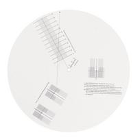 Vinilo plokštelių pikapo kalibravimo plokštelė, atstumo matuoklis, goniometras, reguliavimo įrankis white