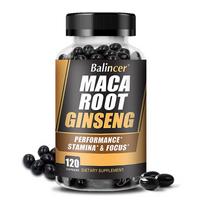Balincer Maca šaknies ir ženšenio maisto papildas, 11400 mg, Maca 10 000 mg, Panax ženšenis 1400 mg, 120 kapsulių 120 Capsules