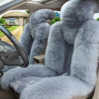 Originali Australijos avikailio kailio automobilio priekinės sėdynės uždangalas žiemai universalus gray