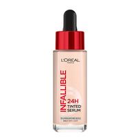 L'Oreal Paris Infallible 24H Tonuotas Serumas Fondas, Lengva Padengimas, Drėgnas & Švytintis Rezultatas, Atsparus Perdavimui, 30ml beige
