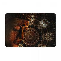 Golden And Purple Buddha Mandala Anti-slip Doormat Floor Mat Antiwear Carpet Rug for Kitchen Entrance Home Balcony Footpad Mats 60x40 cm gray