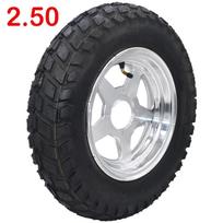 3.50-10 Aluminum Rim with 120/70-10 Road Tires for Monkey Bike Z50 Z50A Z50J Z50R Mini Trail Motorcycle 2.50-10 Dirt Tire