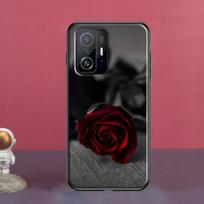 Red Rose Flower For POCO X5 X3 F5 Pro X4 F4 GT M5s C40 F3 Case For Xiaomi 13 Lite 12 11T 12T Pro 12X Cover POCO F4 black