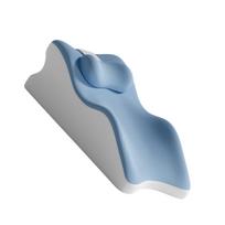 Memory Foam Stomach Sleepers Back Pillow Wedge Bed Cushion For Neck Pains Relief Acid Refluxes And Improved Breathing mėlyna