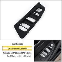 BMW 5 Series G30/G38 Interior Door Handle Armrest Trim Standard Carbon Fiber Switch Trim 4-Piece Set black