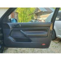 4x Door Armrest Leather Cover for VW Golf MK4 98-05 Black Leather+Red Line 3door gray
