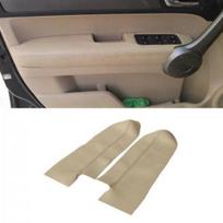 1 Pair Beige Leather Car Front Door Armrest Cover Pad For Honda CRV 07 08 09 10 beige