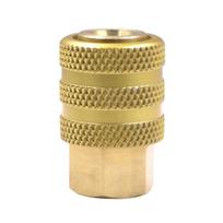 Push Pull Auto Locking Tire Chuck 12.5mm Threaded Brass Air Connector For Automotive Tires Includes 45.8cm Metal Air Hose beige