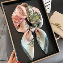 Mulberry silk scarf, women's decorative scarf, pure silk 65 small square scarf, shawl scarf, dual-use 65*65cm black