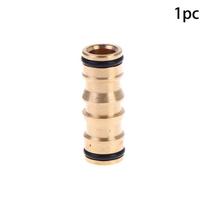 1/2/3Pcs 2 Way Garden Brass Hose Connector Joiner Coupler Watering Water Pipe Tap Male Water Pipe Repair Extension Joints 1Pcs beige