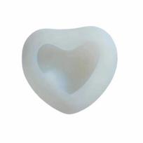 Flexible Heart Shape 3D Heart Cake Mold S/M/L Flexible Chocolate Baking Mold Easy Demold Reusable Love Heart Mold Soap Making white