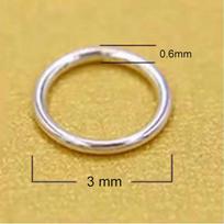 10pcs Close Ring Real Pure Solid 925 Sterling Silver Sealed Closed Jump Rings Split Ring Key Chain Jewelry Making Findings 3mm Diameter