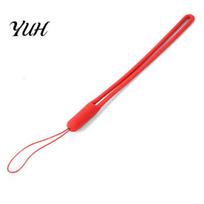 Elastic Wrist Strap Creative Practical Silicone Phone Lanyard Mobile Hanging geltona
