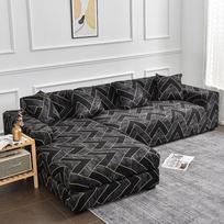 Chaise Longue sofos užvalkalas L formos Reikia užsisakyti 2 vienetų tamprų sofos užvalkalą Universalus tamprus kampinis sofos užvalkalas, sekcinis užvalkalas 1-seat 90-140cm gray