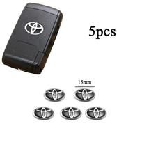 14/15mm Aliuminio Automobilio Emblema Raktų Lipdukas Aksesuarai Toyota Gazoo Racing Corolla Crown Yaris Chr Auris Rav4 Prius Prado TRD UY2 black