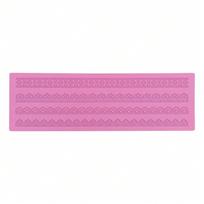 Lace Silicone Pad, Fondant Decorative Lace Pad, Small Floral Pastoral Small Fresh Mold (Pink,B) rožinė