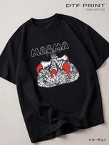 Black T-shirt Magma (Magma), Rock Back in 4XL gray