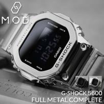 MOD Complete G-SHOCK GM-5600 Full Metal Custom Casio GSHOCK Belt Parts Band Wristwatch Mens Watch Popular Brand Business Luxury Formal Suit Silver Set