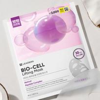 LEADERS Biocell Lifting Mask – Firming & Elasticity Care Facial Mask | 1 Sheet × 5 Packs pink