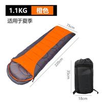 Portable Lightweight Outdoor Camping Sleeping Bag Adults Thickened Blanket Style Hoodless Envelope Design Blue Sleeping Bag 1.3kg Suitable for Spring/Summer blue