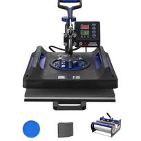 VEVOR 5 in 1 Heat Press Machine 38x38 in 850.5 g Tumbler Press T-Shirts Black+Blue
