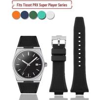 Taikoma Tian Suo PRX Super Player T137 Vandeniui atspari silikoninė vyriška laikrodžio apyrankė Strap + Silver Buckle tamsiai mėlyna spalva