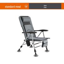 Ultra-light Reclining Multi-functional Folding Fishing Chair - Portable All-terrain European Style Seat gray
