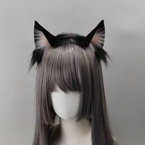 Animacinis pliušinis katės ausų lankelis moterims mergaitėms Cosplay plaukų juosta juokingas mielas Lolita plaukų lankelis kūrybingi plaukų aksesuarai dovanos A4 gray