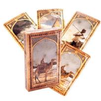 Senosios arabiškos „Lenormand Oracle“ kortos, skirtos likimo būrimui, stalo žaidimų kaladė su PDF vadovu beige