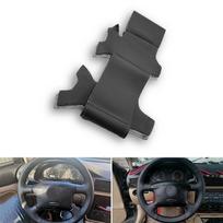 Skirtas VW Golf 4 MK4 Passat B5 1998-2005 „Pasidaryk pats“ rankiniu būdu susiuvamas vairo dangtelis, juodas perforuotas mikropluošto odinis automobilių priedai black